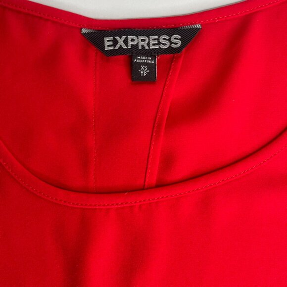 Express Semi Sheer Tunic - Red - Picture 4 of 4